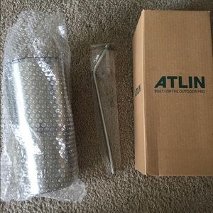 Aylin Stainless Steel mug with straw and cleaner